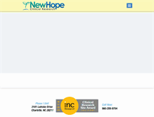 Tablet Screenshot of newhopeclinicalresearch.com